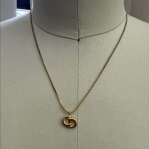 Dior Gold CD Pendant Necklace